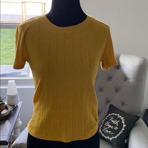 Yellow crop top
